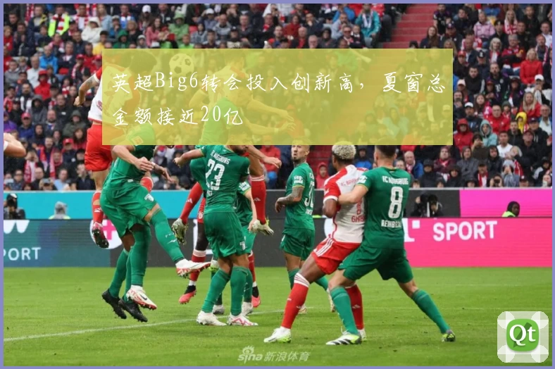 英超Big6转会投入创新高,夏窗总金额接近20亿
